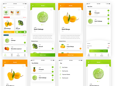 Grocery App - Freebie business cart ecommerce freebie fruits grocery product service vegetable wishlist