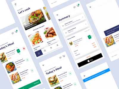 Blue Apron - Redesign Concept bangladesh business chat checkout clean design concept food ios list meal order payment product recipe restaurant service startup typography ui ux