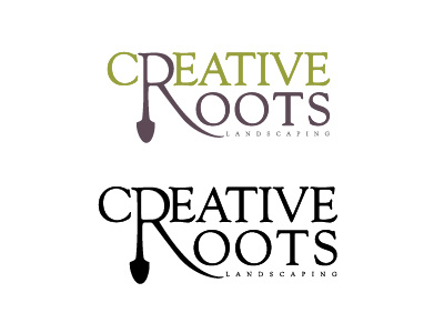 Creative Roots Landscaping Logo_V2 branding design identity landscaping logo typographic