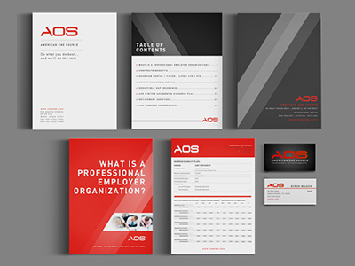 AOS - logo design corporate stationery identity branding design logo