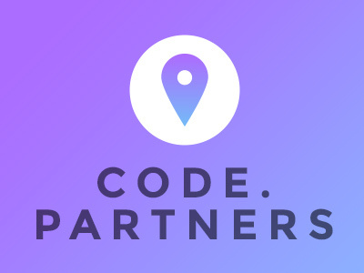 Code.Partners Logo branding design gradient identity logo ui