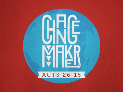 Change Maker Logo youth church christian change globe identity branding design logo
