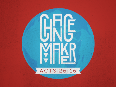 Change Maker Logo branding change christian church design globe identity logo youth
