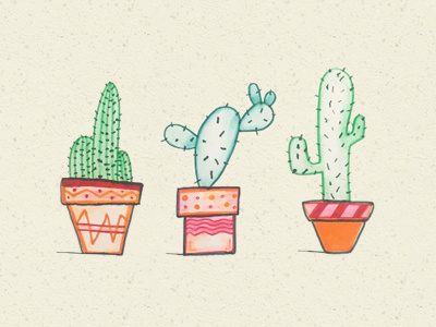 Cactus Sketch cactus illo illustration sketch texture vector wip