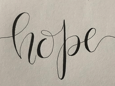 hope lettering design process