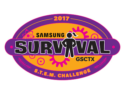 Samsung STEM Challenge Survival Rebound emblem girl girl scouts logo samsung science stem
