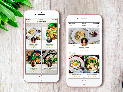UI GFoodie app design food navigation recipes responsive sketchapp ui ux