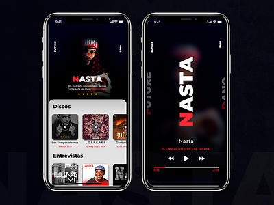 UI Music App iPhone X app hijosbastardos iphone iphonex mobile music nasta rap responsive ui ux