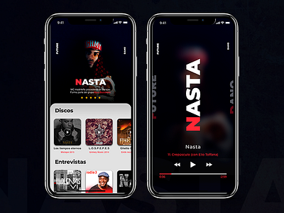 UI Music App iPhone X