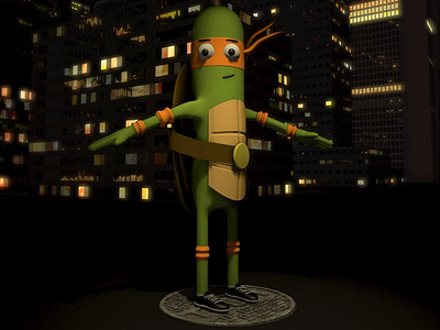 TMNT 3drender character design cinema4d tmnt type typography