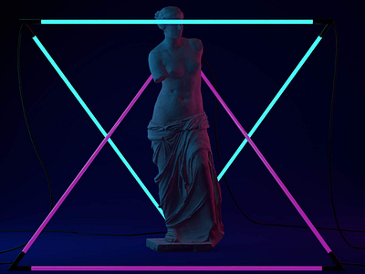 Hold still 3d cinema4d dark light physical render sculpture venus