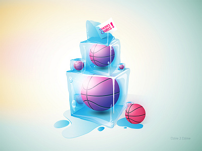 Thanks Chris Hall ball basketball debuts dribbble ice illustrator photoshop thank you thanks