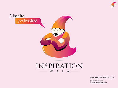 Inspiration Wala | 2 inspire . Get inspired blog creative genie illustrator inspiration wala mascot orange pencil pink