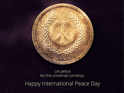 Currency of Peace coin currency international peace peace day photoshop world