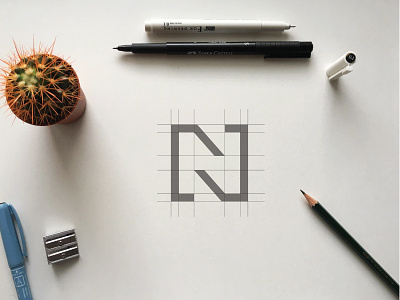 Tranzit N grid design graphic logo logogrid minimalism