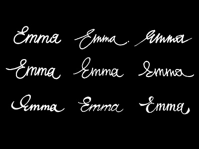 Emma branding calligraphy custom type handlettering identity lettering logo logotype script signature type design typography