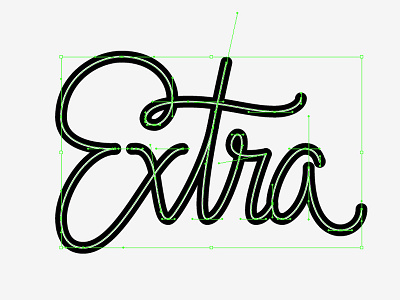 Extra branding calligraphy custom type handlettering lettering logo logotype script type type design typography vector