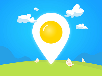 Breakfast Location breakfast egg illustration illustrator location logo vector xd