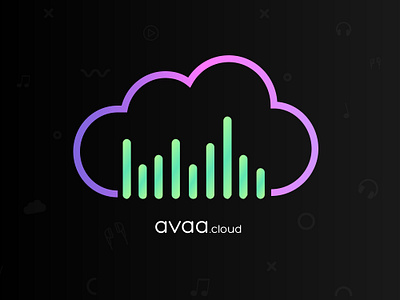 avaa Cloud (Dark) avaa brand cloud dark dribbble illustartor illustraion iran logo music play sound soundcloud spotify stream