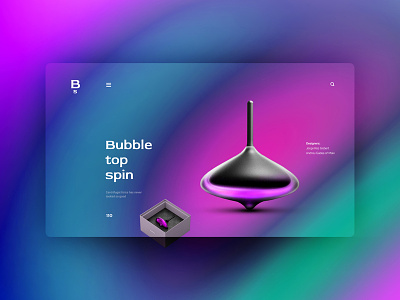 Bubble top spin design landingpage ui uidesign ux uxdesign website