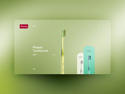 Pleasia Toothbrush design landingpage ui uidesign ux uxdesign website