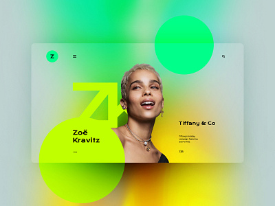 Zoe Kravitz design landingpage ui uidesign ux uxdesign website