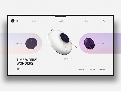 Clock design landingpage ui uidesign ux uxdesign website