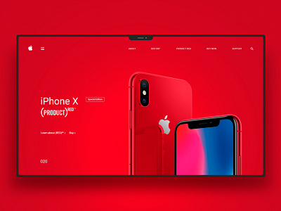 iphone X Product RED design landingpage ui uidesign ux uxdesign website