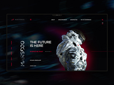 Roscosmos design landingpage ui uidesign ux uxdesign website