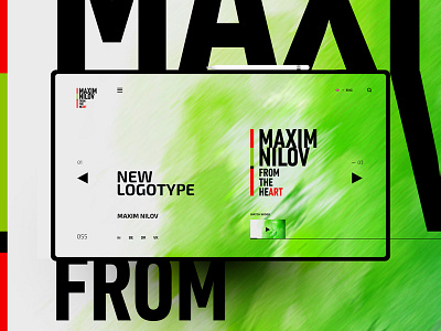 New Logo Maxim Nilov landingpage logo ui uidesign ux uxdesign