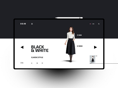 Black&White design landingpage ui uidesign ux uxdesign website