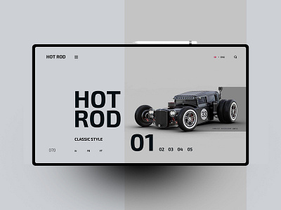 Hot Rod design landingpage ui uidesign ux uxdesign website