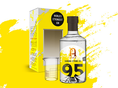 Anno Extreme 95 - The world's strongest gin alcohol branding alcohol packaging branding liquor packaging packaging design spirits typography