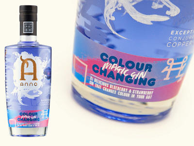 Colour Changing Magic Gin branding