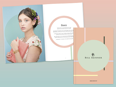 Fashion brand book bees brochure gold graphics jewellery jewelry layout print retouching