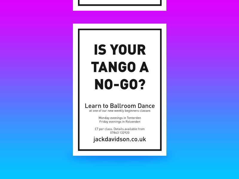 Dance class flyer copy writing flyer graphic design handout leaflet promotion typography white space