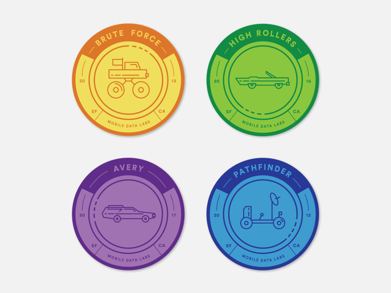San Francisco Squad Badges badge branding car identity illustration sticker vehicle