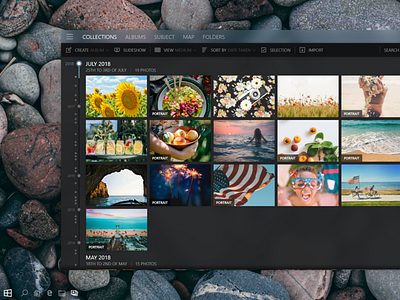 Microsoft Windows Photos App adobexd app design file manager fluent fluent design microsoft photo album photo app photo book photoshop ui ux windows windows 10