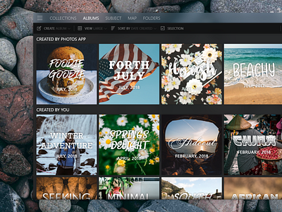 Microsoft Windows Photos App adobexd album app design file manager fluent fluent design microsoft photo photo album photo app photo book ui ux windows windows 10