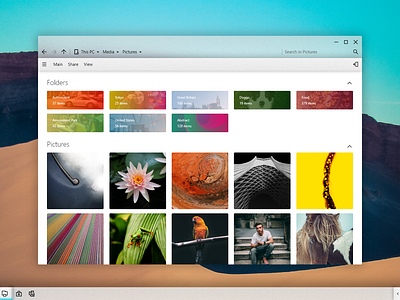 Windows London File Explorer adobexd app file explorer file manager fluent fluent design folder design folders microsoft photo album photo app photo book preview ui ux windows windows 10