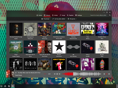 Windows London Groove adobexd album art album artwork albums app design fluent fluent design library media player microsoft music album music app music player player player ui ui ux windows windows 10