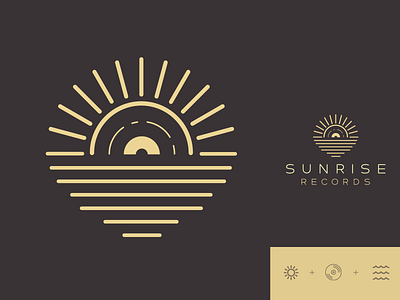 Sunrise Records Logo band band logo bands brand branding brands graphic design label label logo logo logo design logomark logotype music music logo record record label records