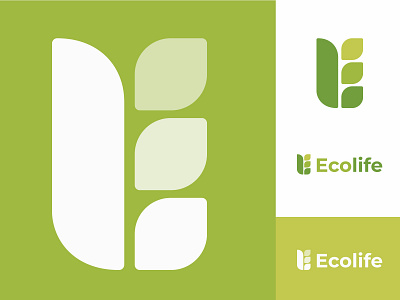 Ecolife logo branding brands design eco eco friendly ecology graphic design leaf logo logo design logomark logotype mark nature wheat