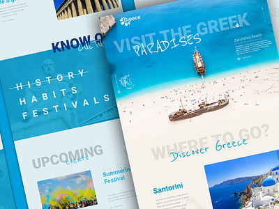 Visit Greece website redesign greece greek landing page travel travel website traveling ui ui design uiux ux ux design uxui web design webdesign