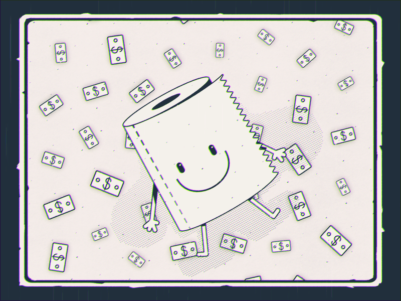 Toilet Paper adobe after effects adobe aftereffects adobe illustration adobe illustrator after affects after effects animation animation design dribbble illustration