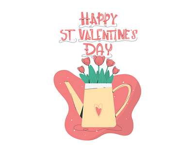 St. Valentine's Day adobe illustration adobe illustrator design dribbble illustration lovers valentine card valentine day valentine flyer vector