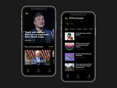 News App Dark Mode Exploration