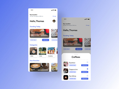 Cafe Food Delivery App app delivery design food food delivery app