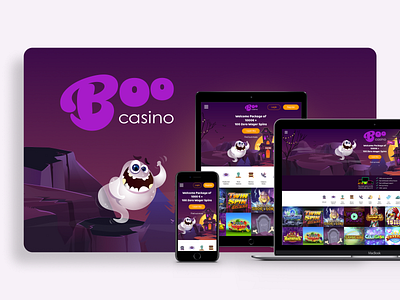 Boo Casino – Responsive Website casino illustration responsive website ui ux web
