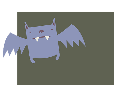 Cute bat illustration vector